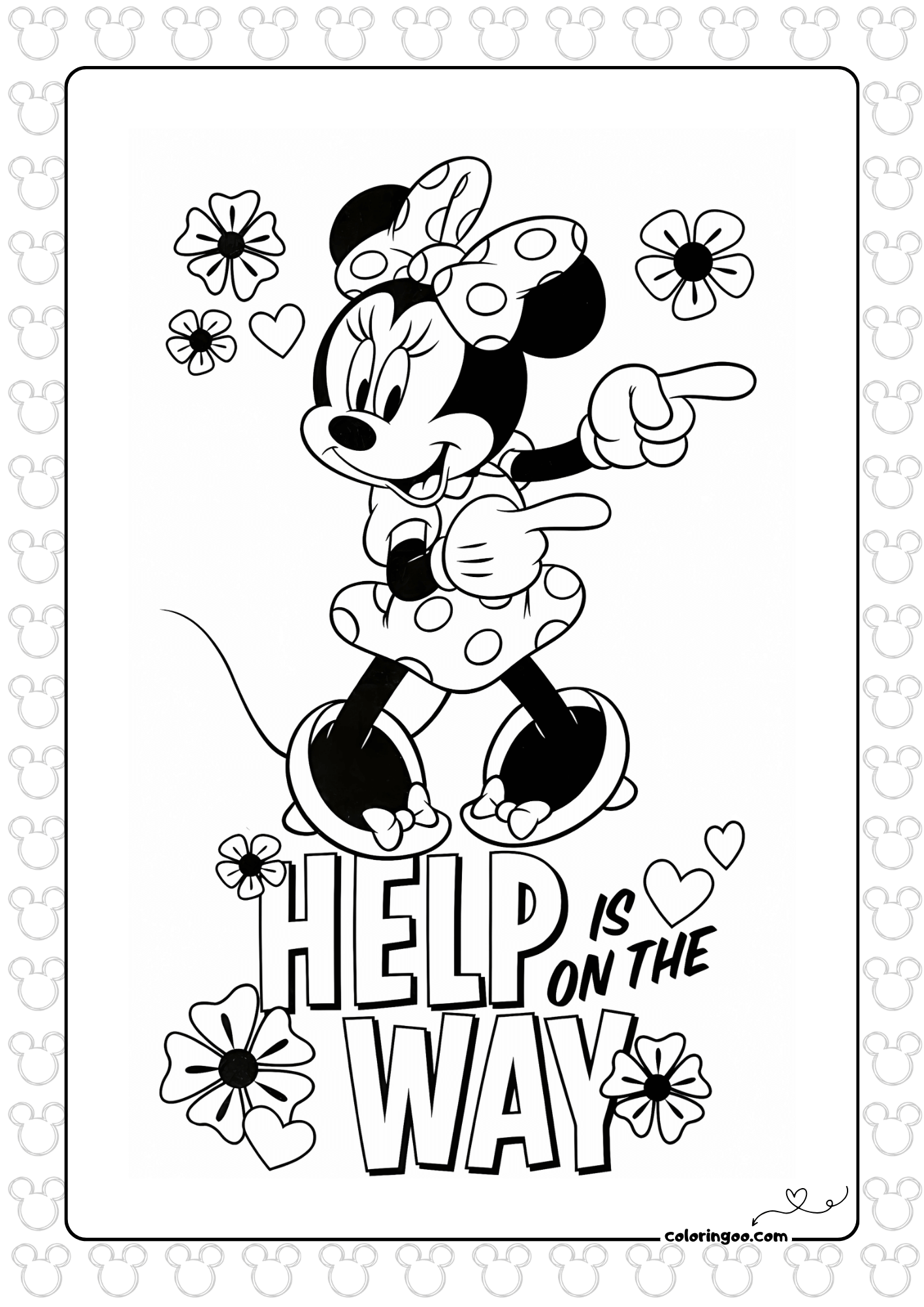 minnie coloring pages