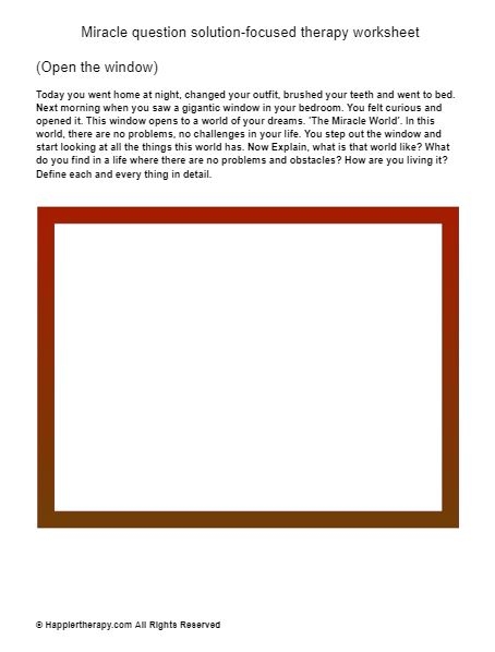 Miracle Question Solution focused Therapy Worksheet HappierTHERAPY Miracle Question Solution focused Therapy Worksheet HappierTHERAPY