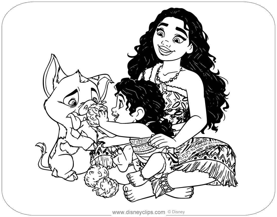 Moana 2 Coloring Pages Coloring Nation