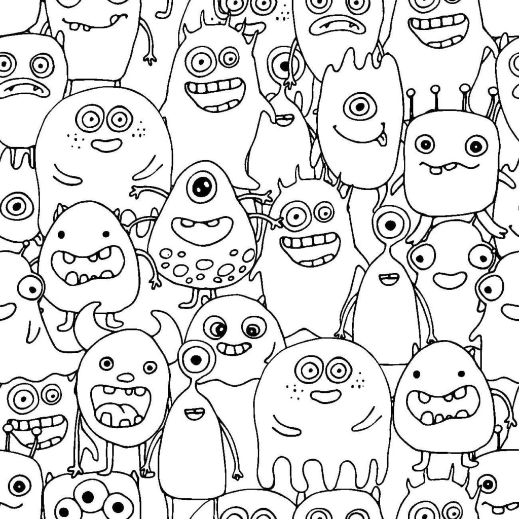 Monster Coloring Pages 100 Printable Colorings Pages
