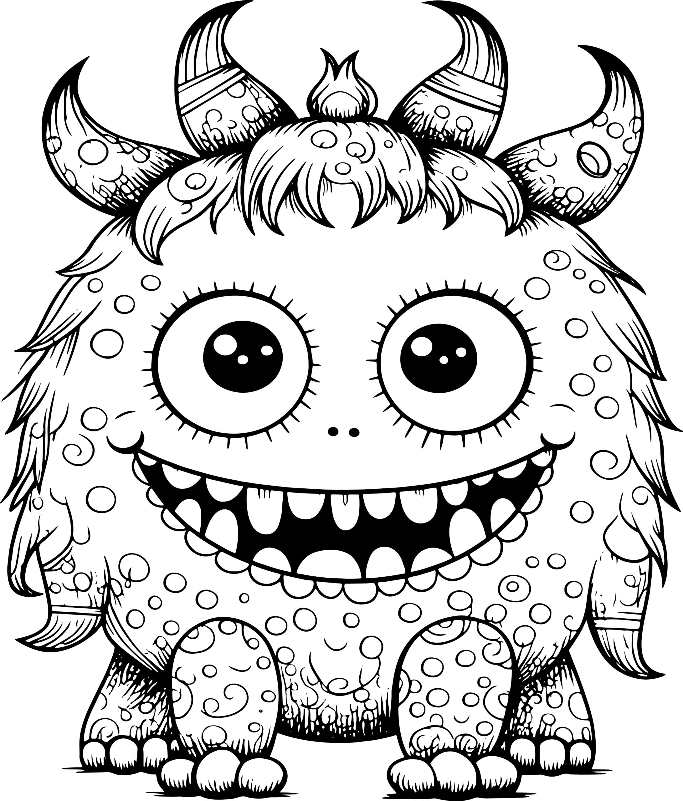 Monster Coloring Pages For Kids 2025 