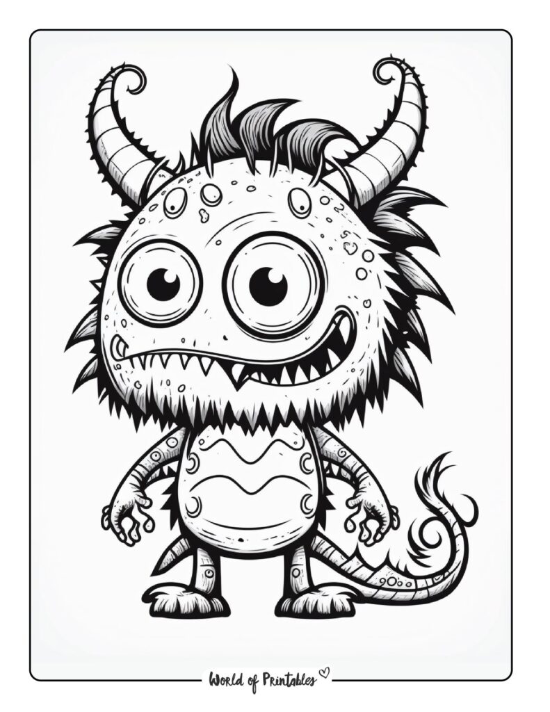 monster coloring page