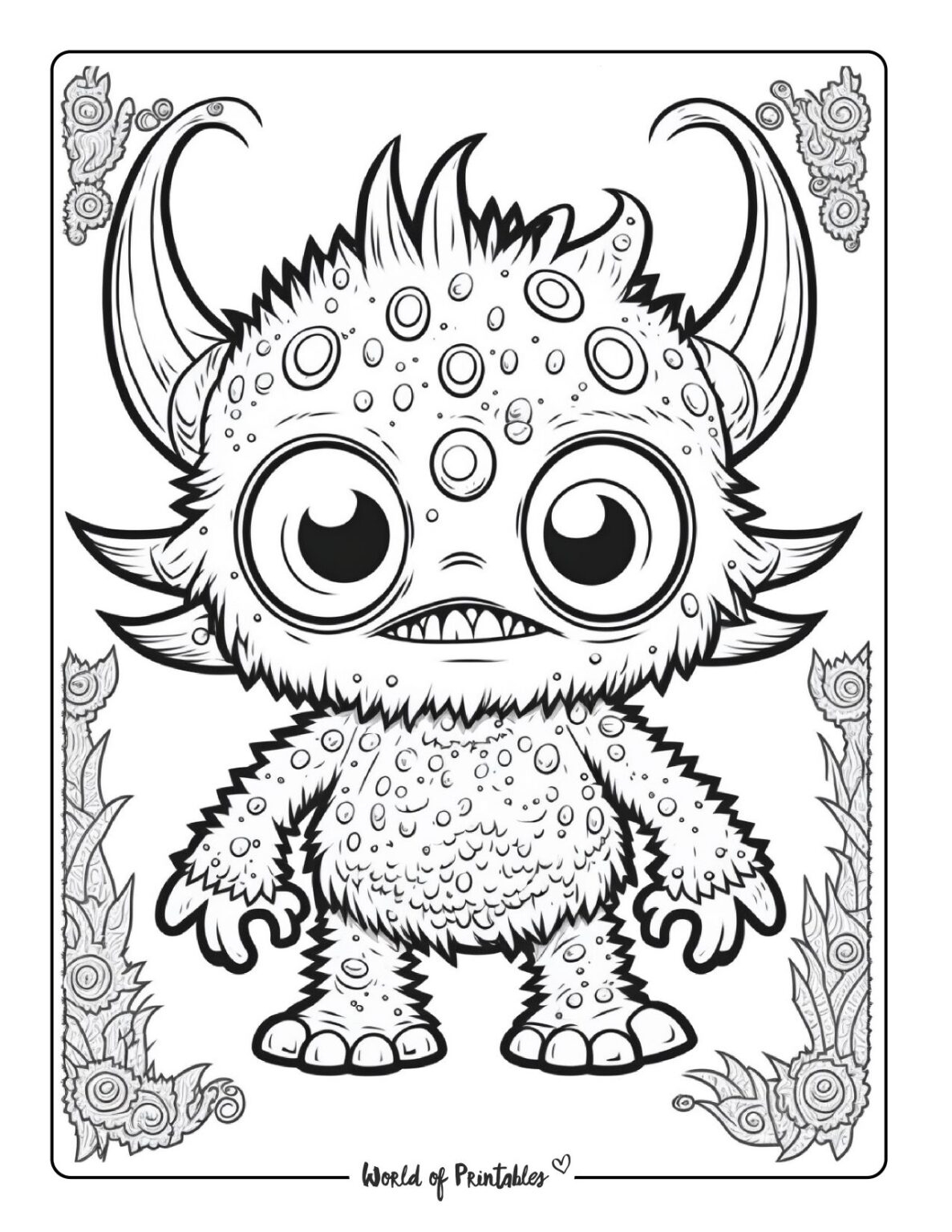 Monster Coloring Pages World Of Printables