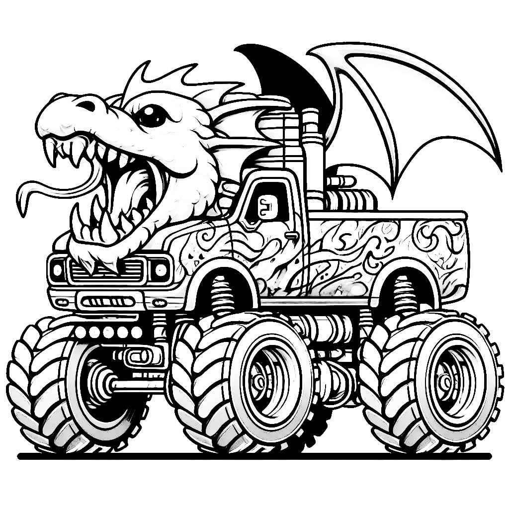 Monster Trucks Coloring Pages Printable 2025 