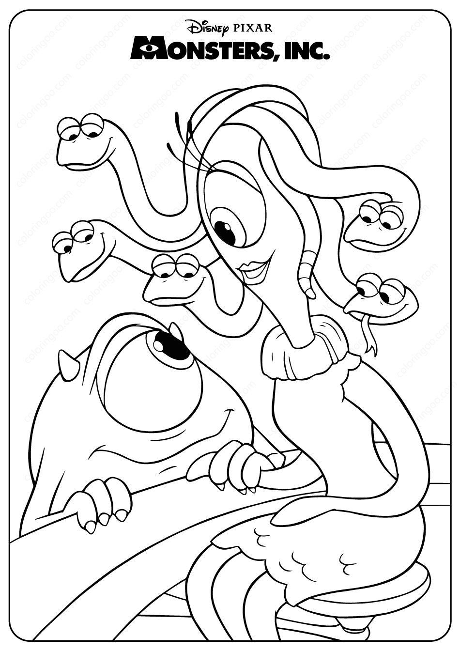 Monsters Inc Coloring Sheets
