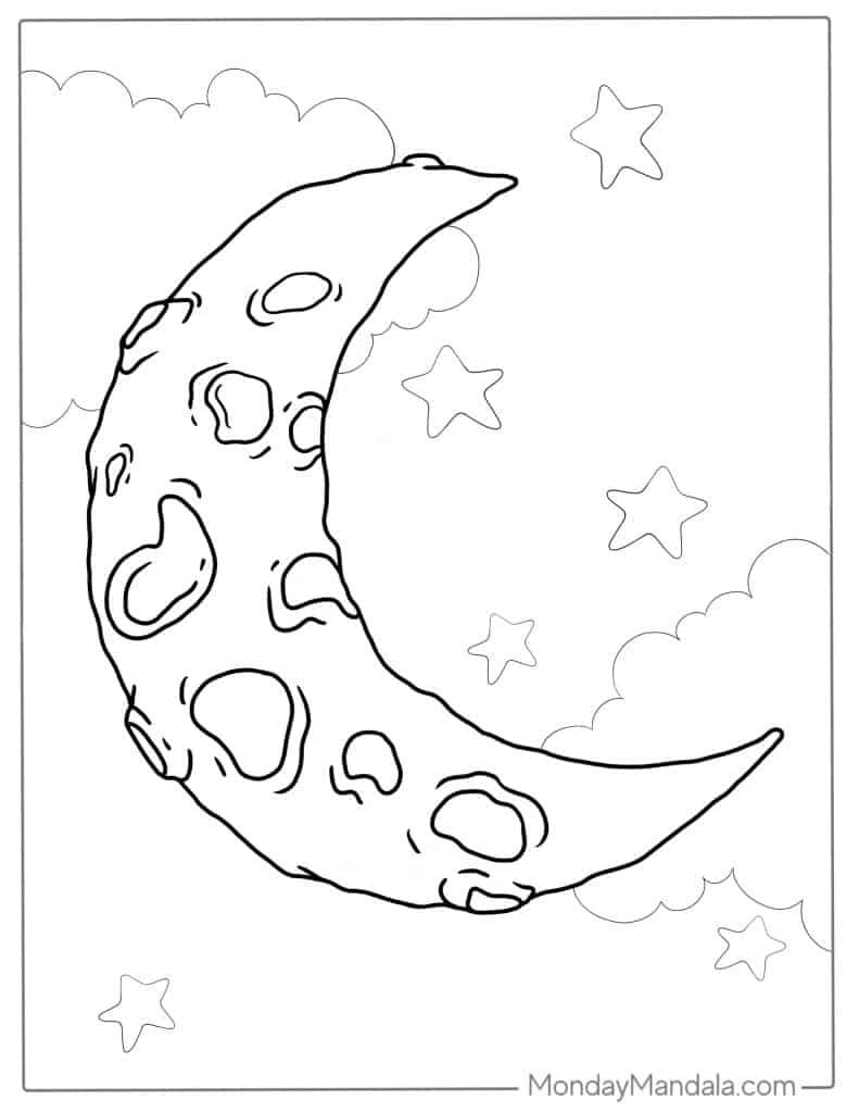 moon coloring pages