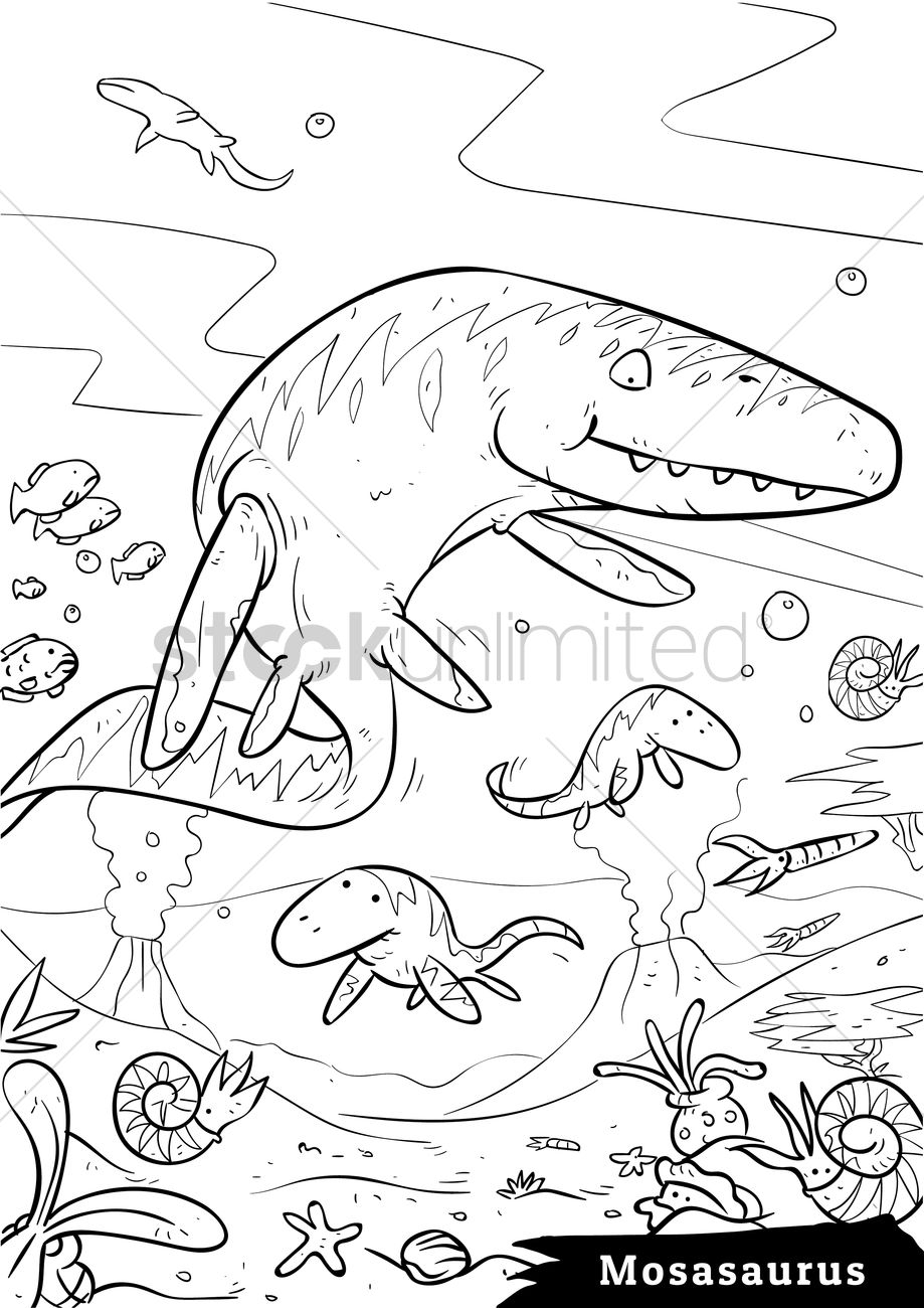 Mosasaurus Coloring Page At GetColorings Free Printable Colorings 