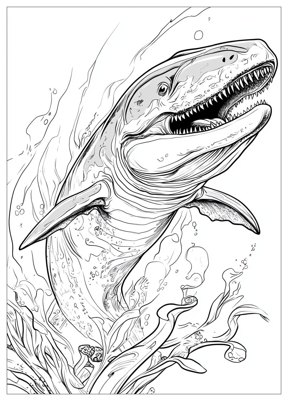 Mosasaurus Coloring Pages Unleash Your Inner Paleontologist 