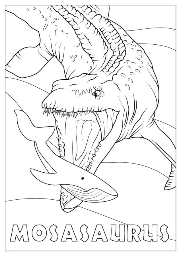 Mosasaurus Coloring Pages