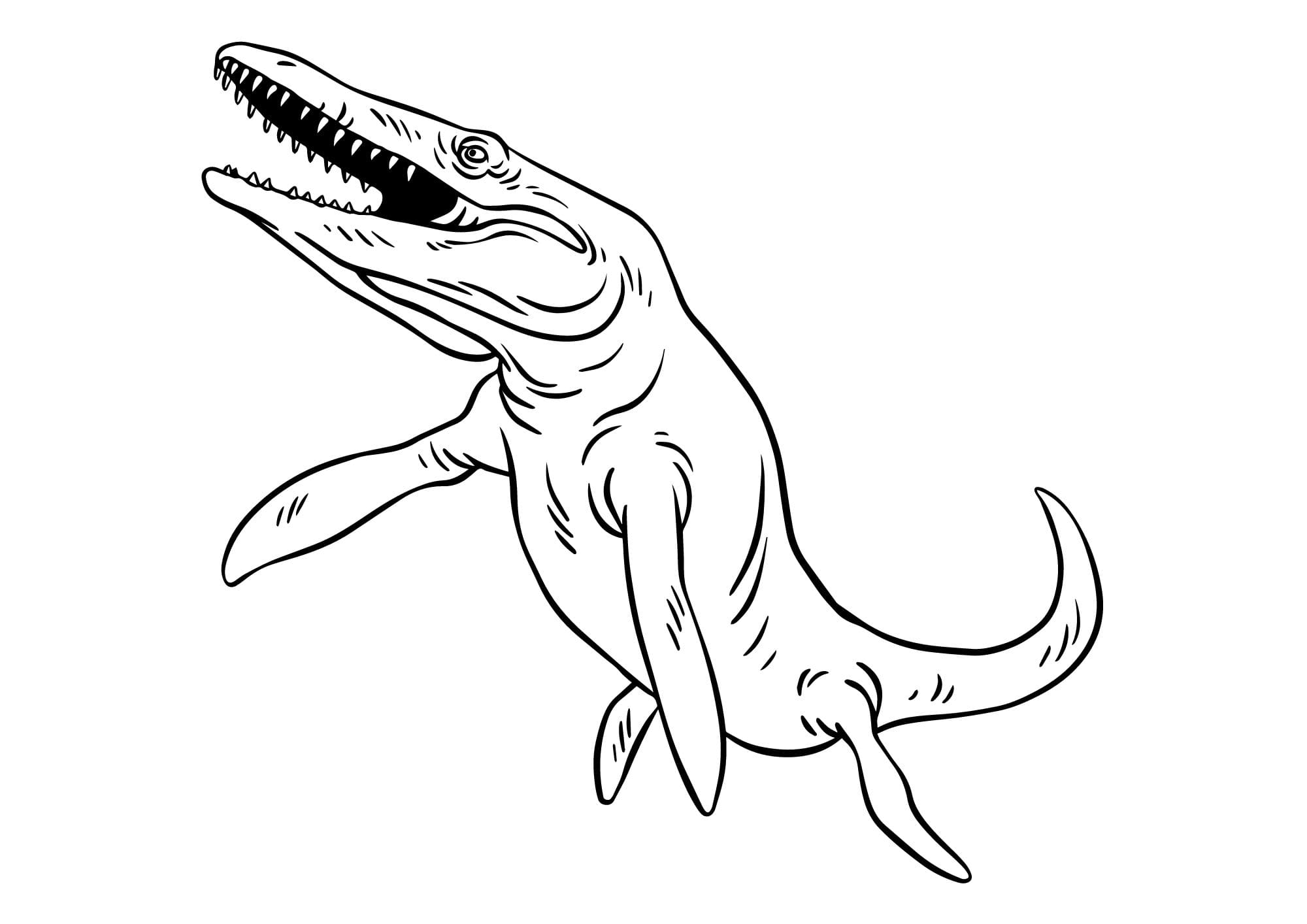 mosasaurus coloring page