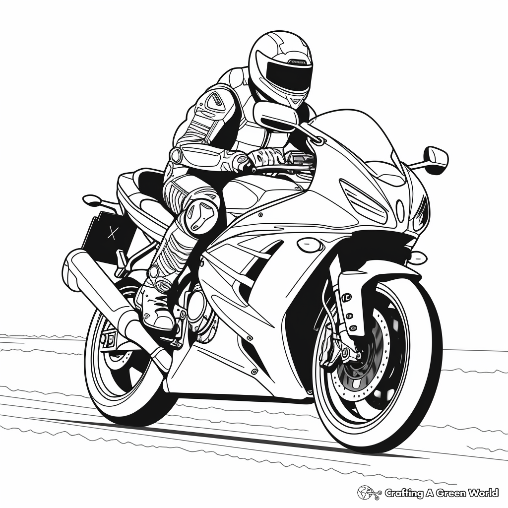 Motorcycle Coloring Pages Free Printable 