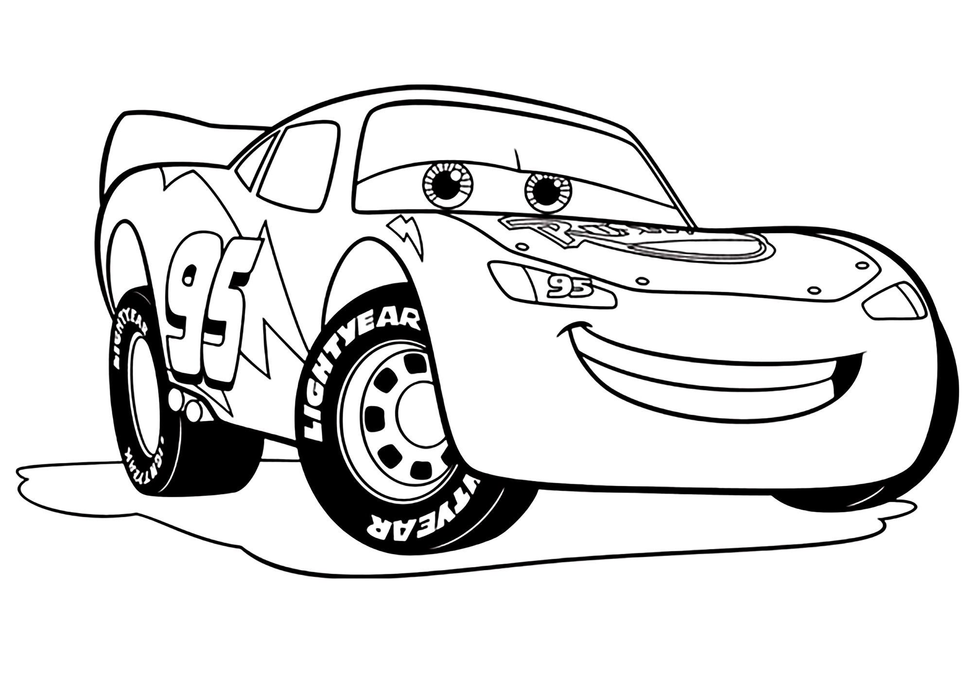 Movie Cars Free Coloring Pages