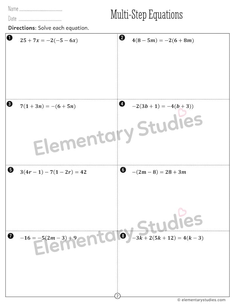 Multi Step Equation Solving Multi Step Equations CK 12 Foundation