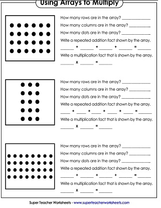 Multiplication As Repeated Addition Arrays Worksheets Worksheets Library