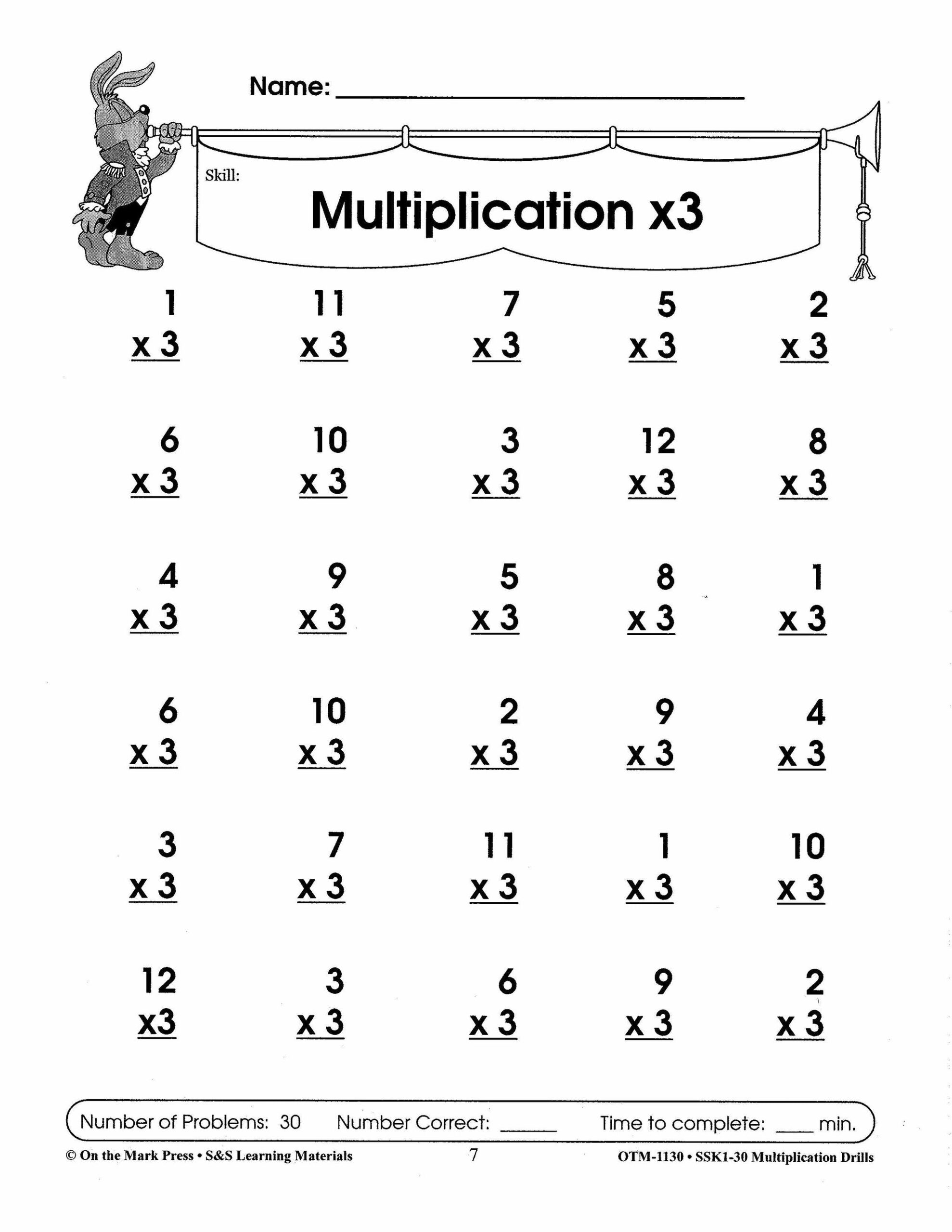 multiplication by 2 worksheets