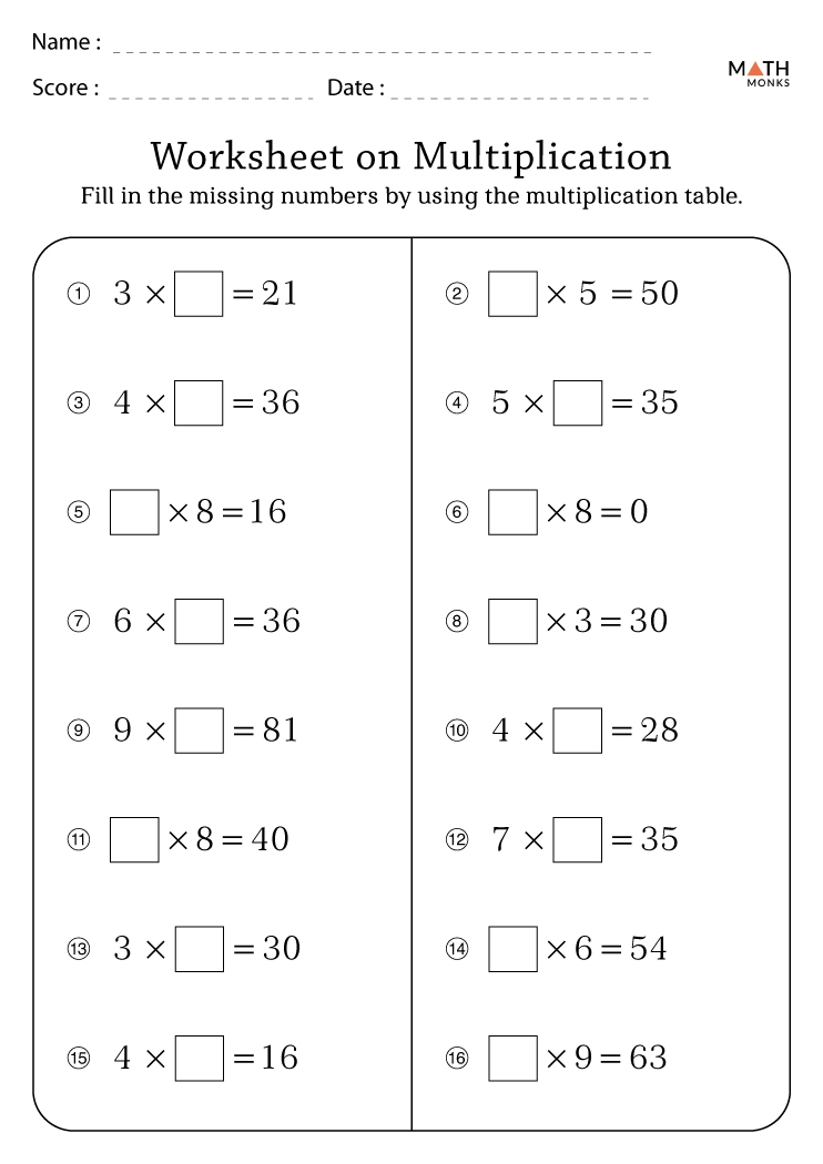 Multiplication Worksheets Grade 3 With Answer Key Multiplication Worksheets Grade 3 With Answer Key