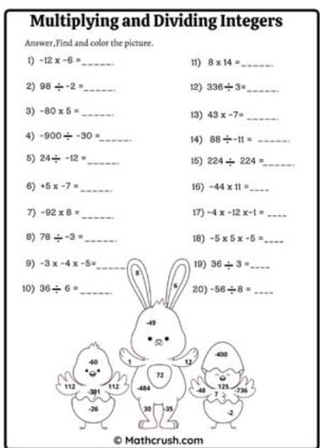 Multiply And Divide Integers Interactive Worksheet Worksheets Library