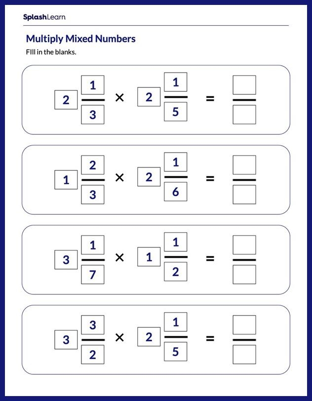 multiplying mixed numbers worksheet multiplying mixed numbers worksheet
