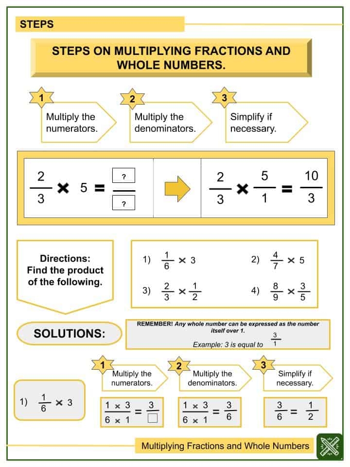 Multiplying Fractions Whole Numbers Worksheets Multiplying Fractions Whole Numbers Worksheets