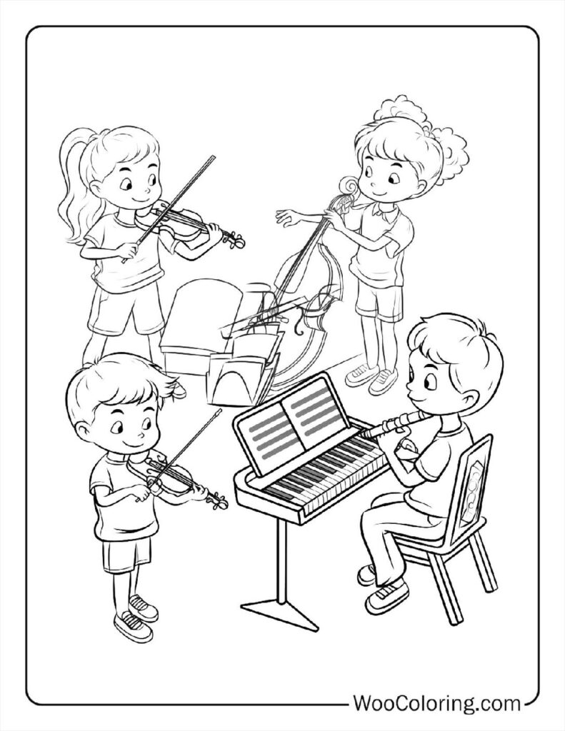music coloring pages