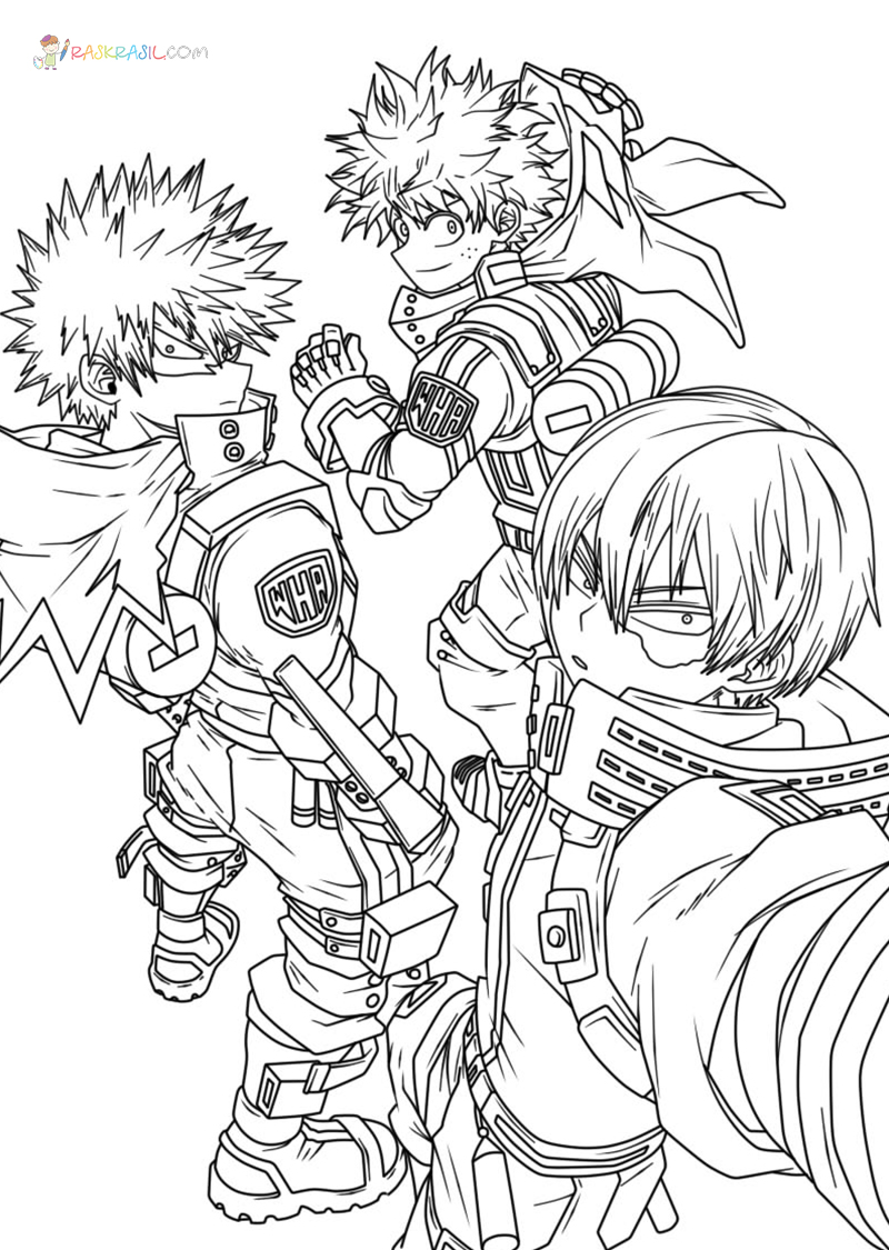 my hero academia coloring pages