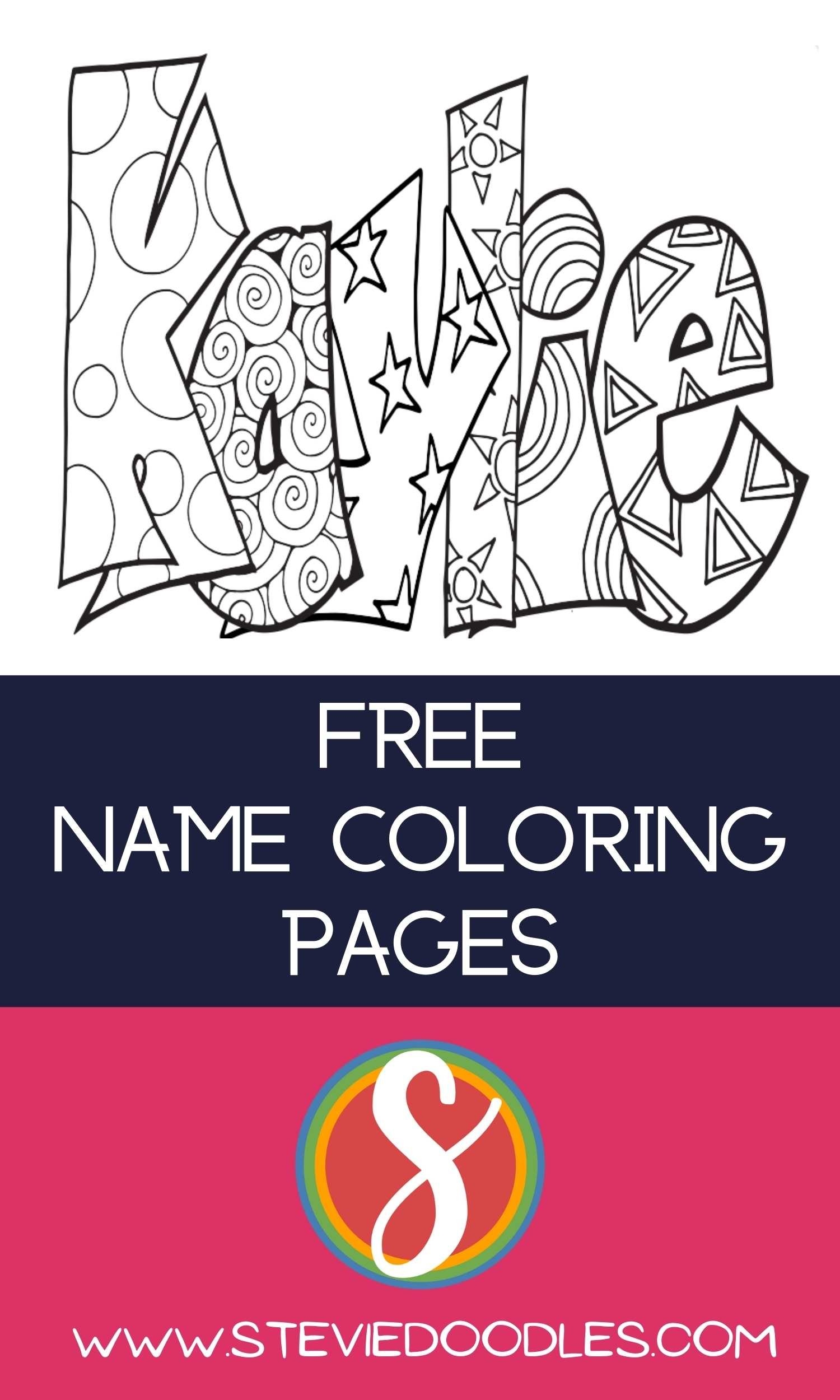 Name Coloring Pages 2025 