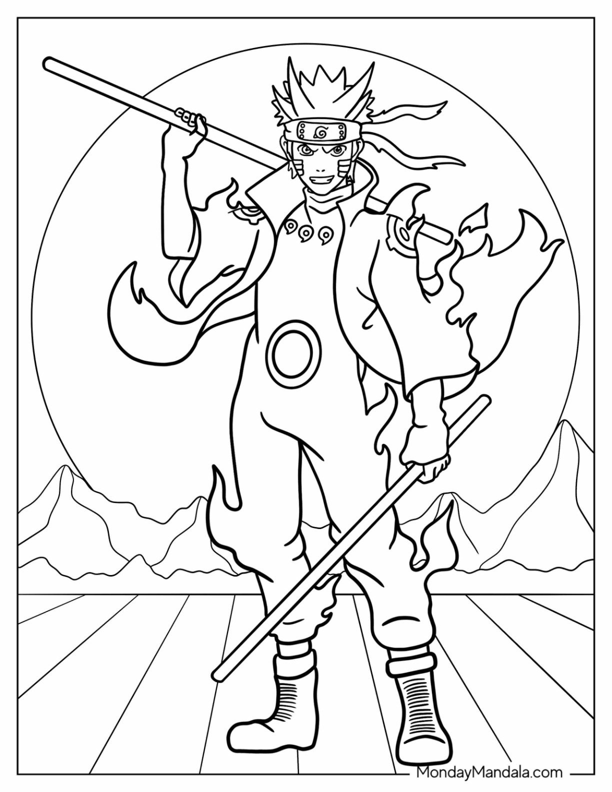 Naruto Characters Coloring Pages 2025 