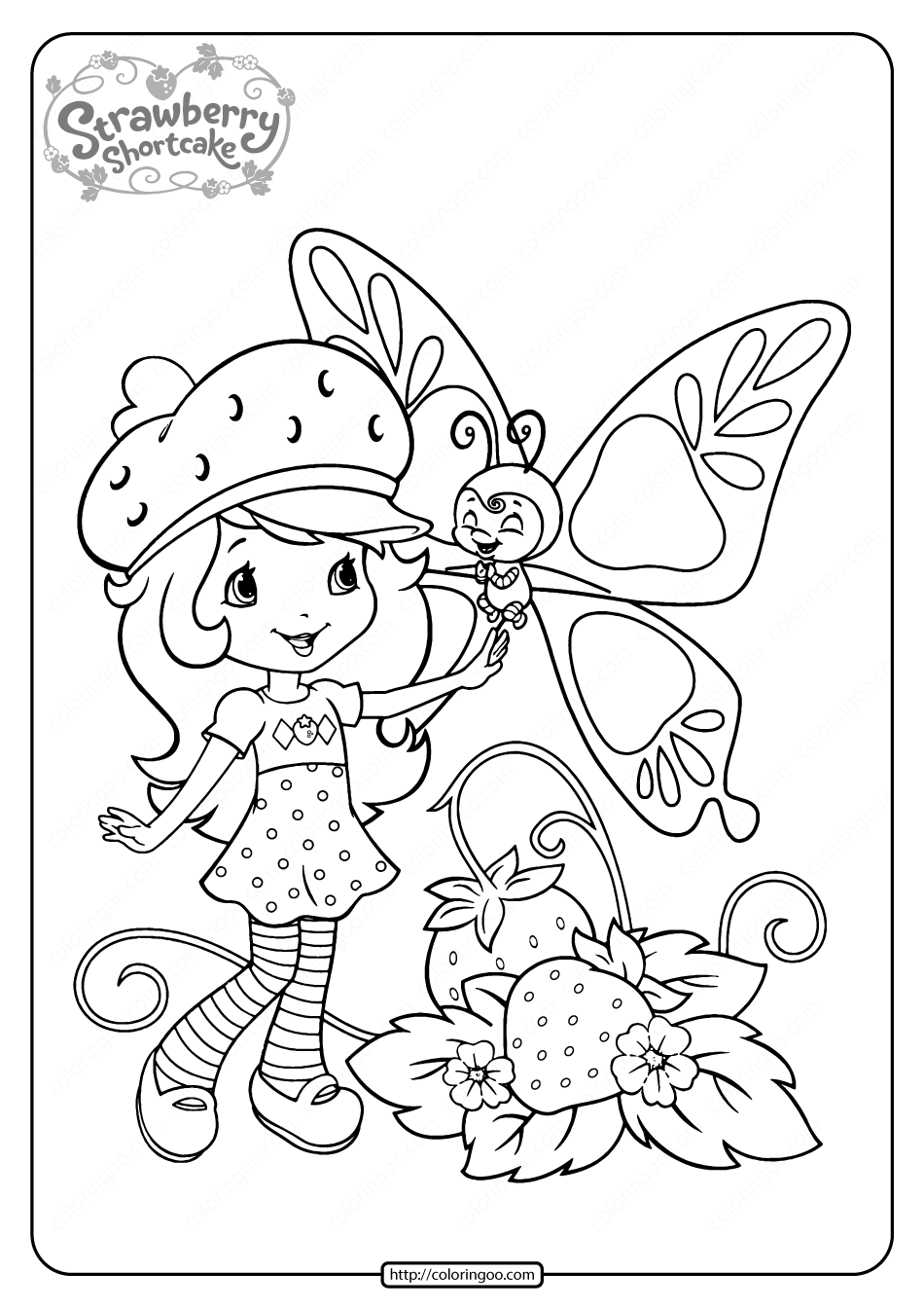 New Strawberry Shortcake Coloring Pages 2025 