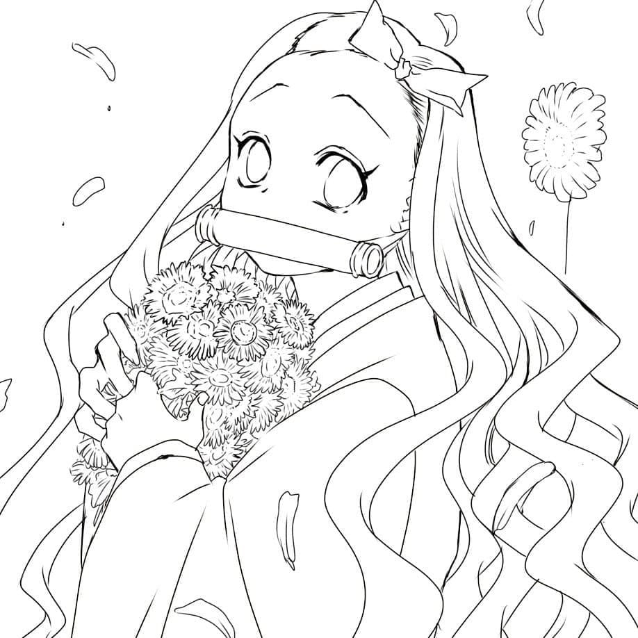 Nezuko Coloring Page