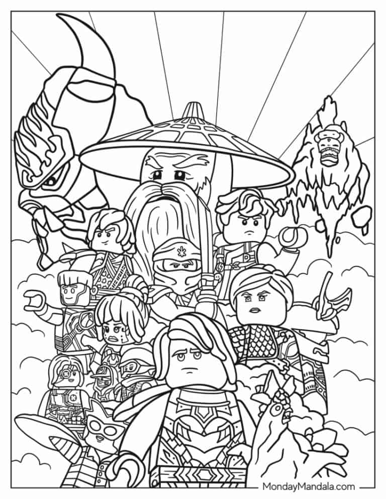 Ninjago Coloring Pages Printable Free Templates