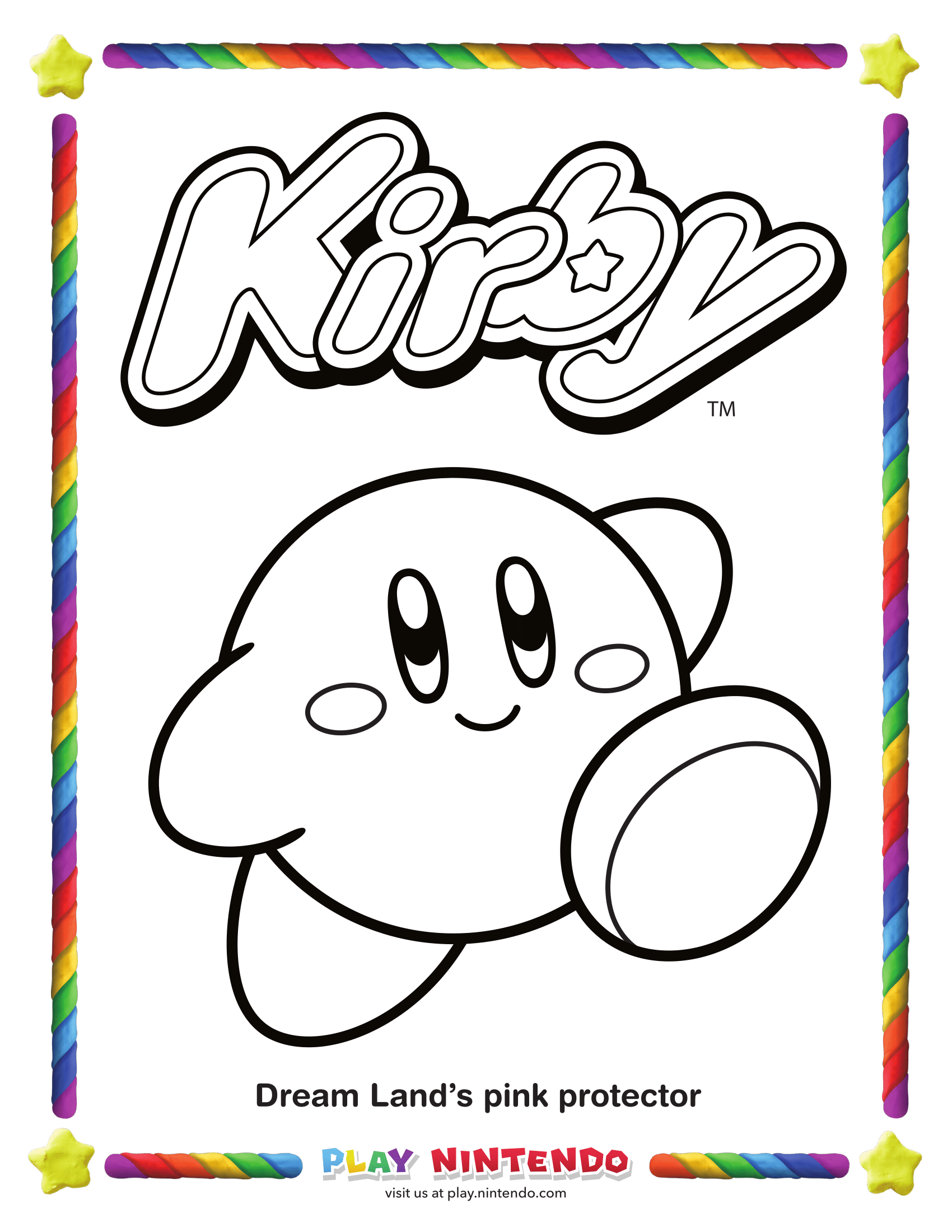 Nintendo Releases Special Coloring Pages For Kirby s 25th Anniversary 