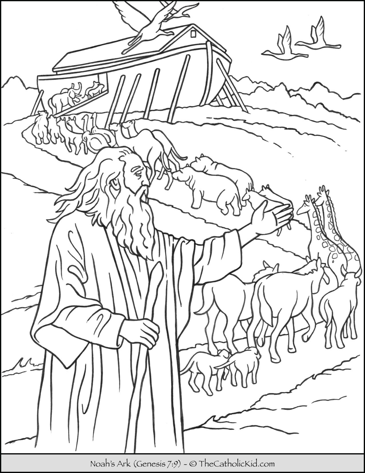 Noah 39 s Ark Animals Coloring Page TheCatholicKid