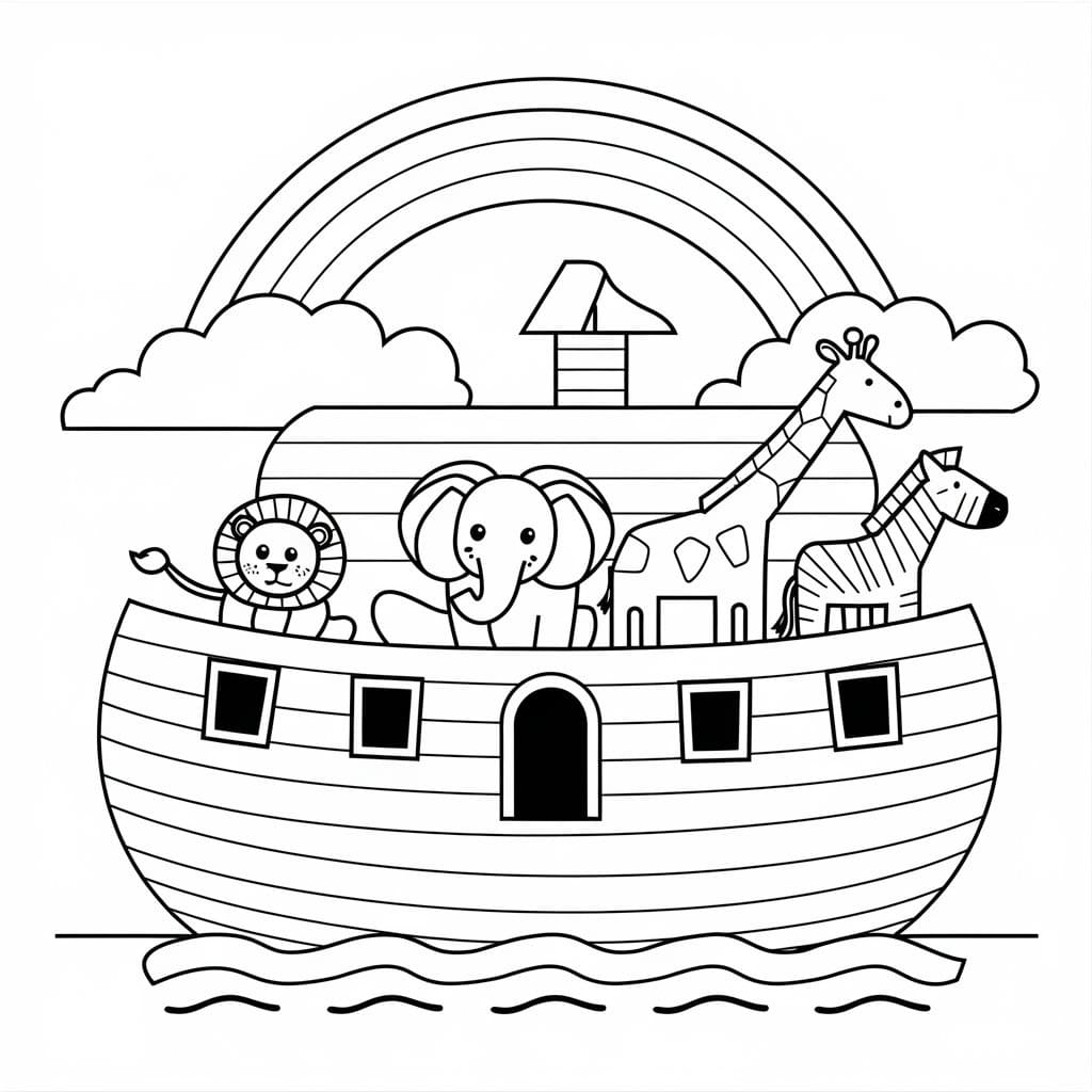 Noah S Ark Coloring Page Sunday School Coloring Pages Bible Free