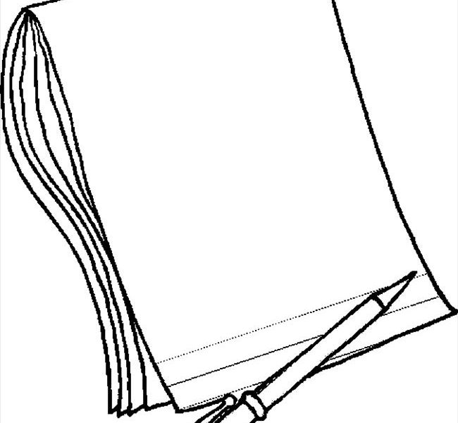 notebook paper coloring pages