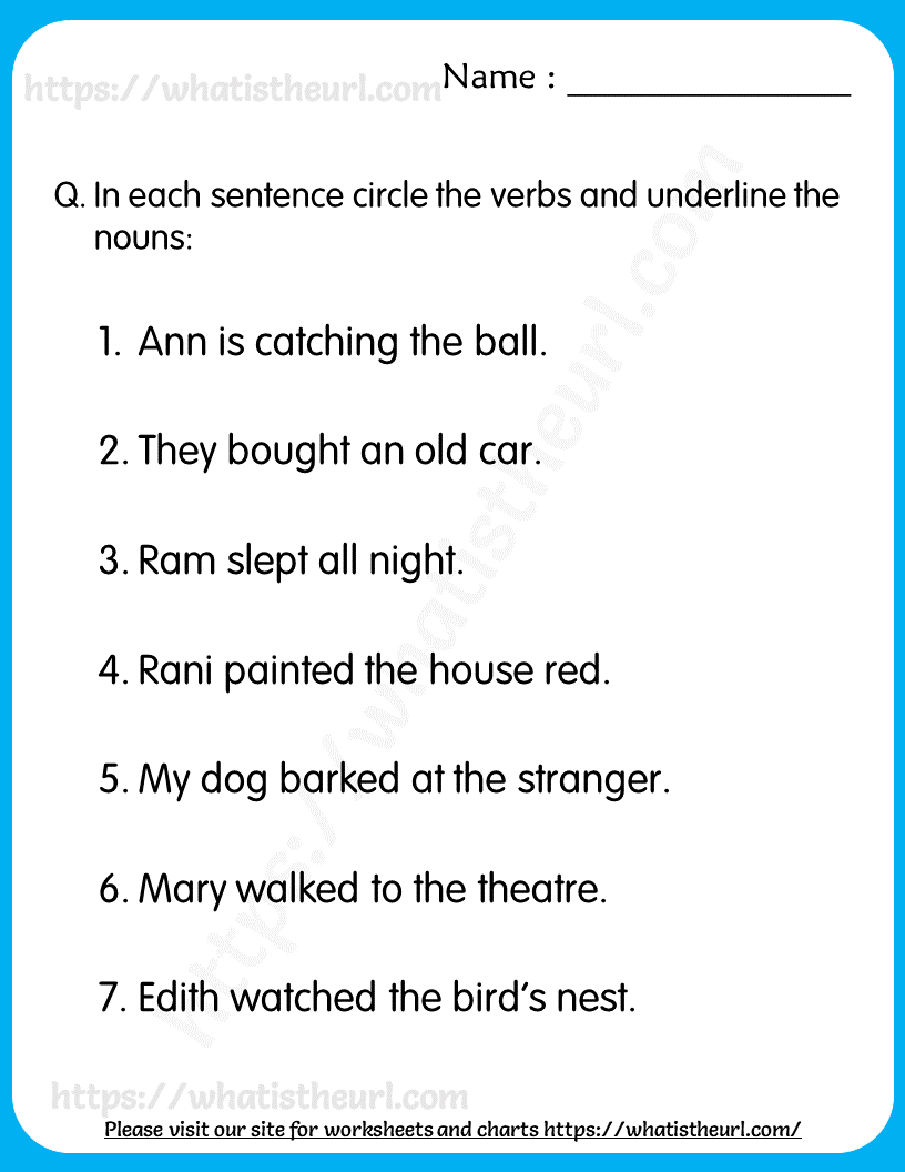 Nouns verbs worksheets 2 Your Home Teacher Nouns verbs worksheets 2 Your Home Teacher