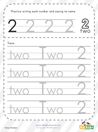 Number 2 Coloring Page Free Printable Number 2 Worksheet Worksheets 