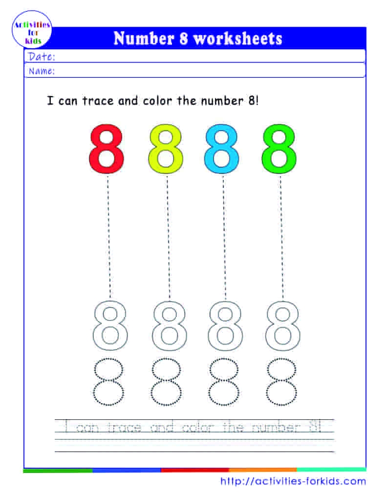 number 8 worksheets