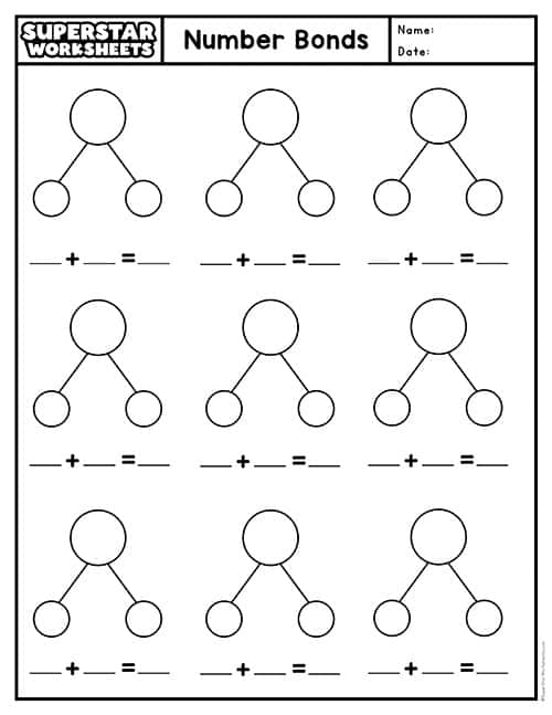 Number Bond Template Superstar Worksheets Worksheets Library Number Bond Template Superstar Worksheets Worksheets Library