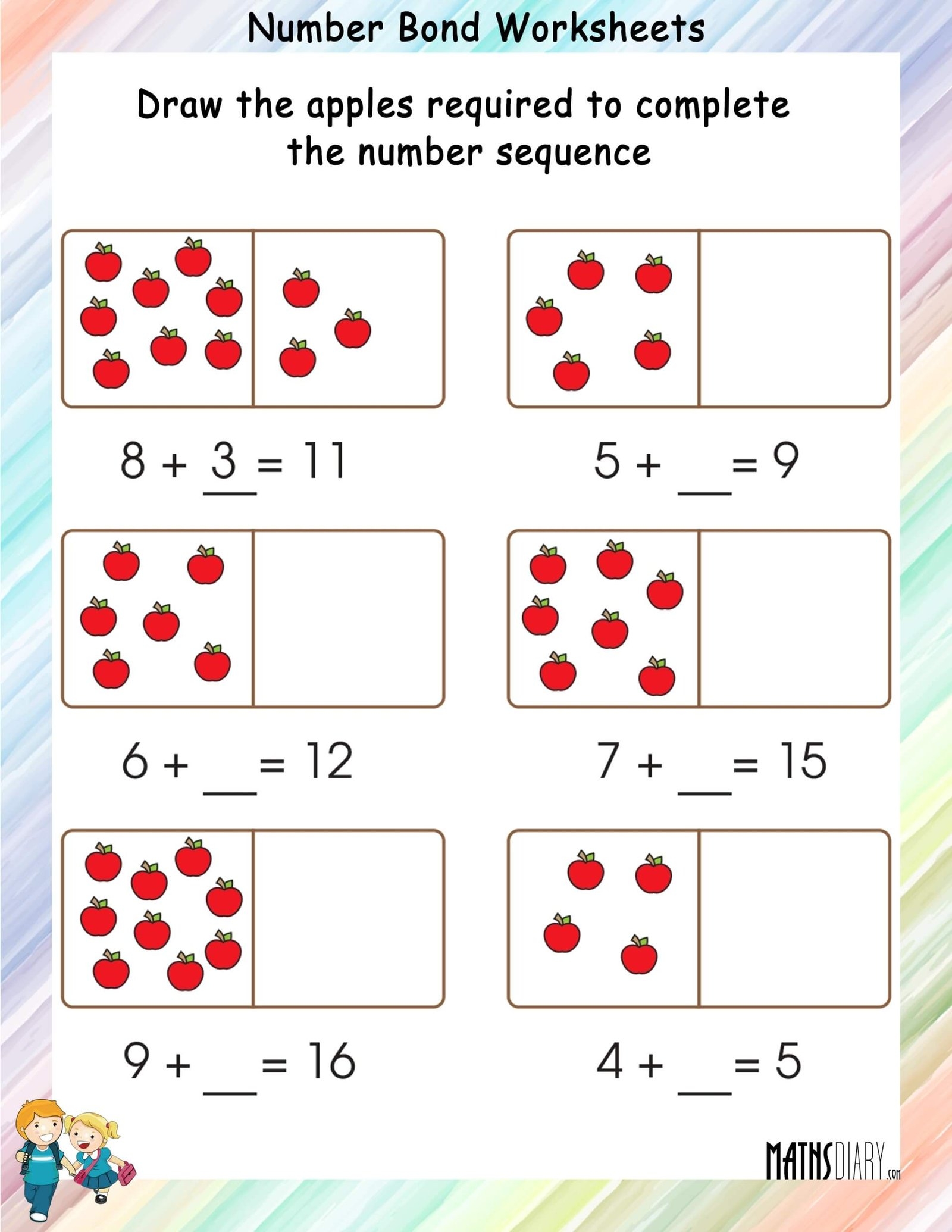 Number Bond Worksheets Math Worksheets MathsDiary Number Bond Worksheets Math Worksheets MathsDiary