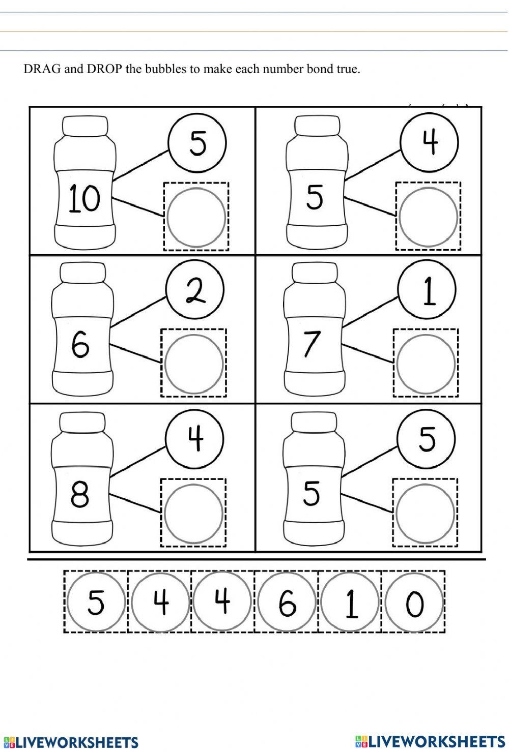 Number Bonds Activity For Grade 1 Worksheets Library Number Bonds Activity For Grade 1 Worksheets Library
