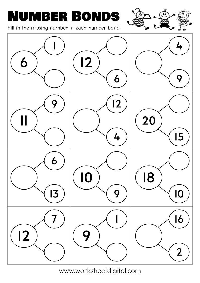 Number Bonds Worksheets Printable Number Bonds Worksheets Number Bonds Worksheets Printable Number Bonds Worksheets
