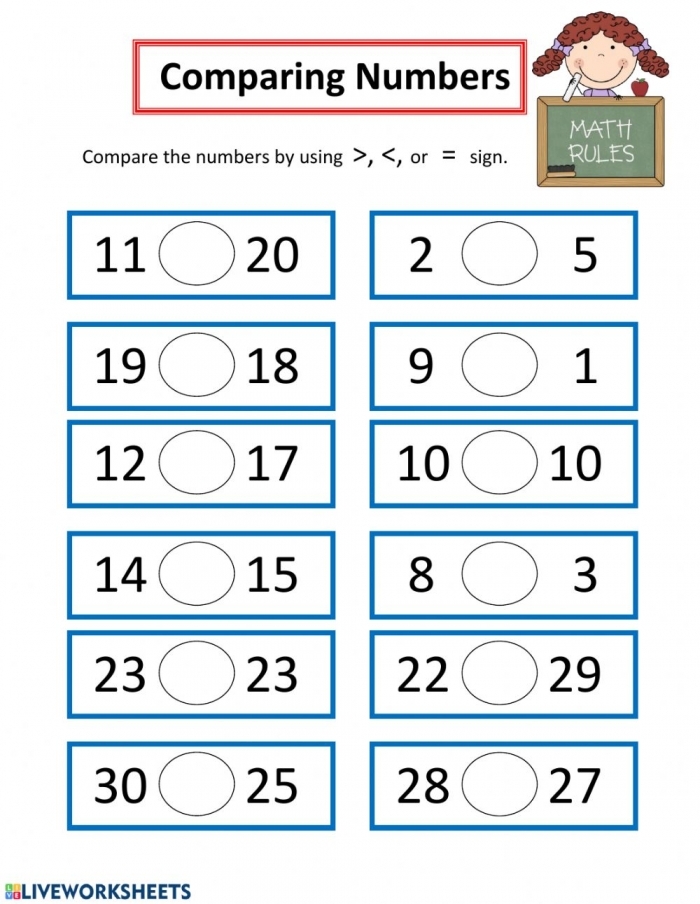 Number Comparison Worksheets 99Worksheets Number Comparison Worksheets 99Worksheets