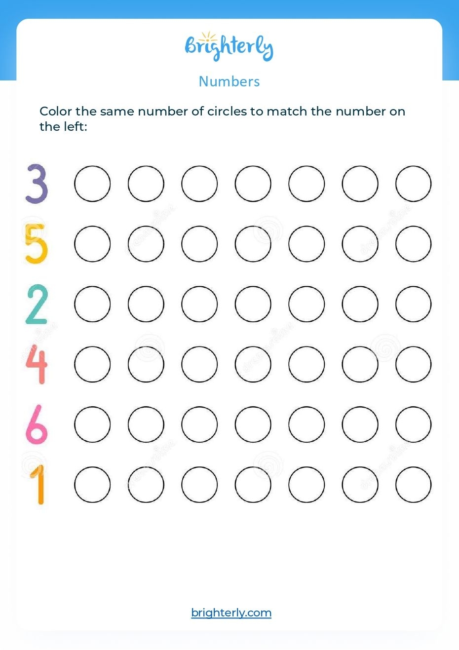 Number Worksheets For Preschool Pre K Number Worksheets Brighterly Number Worksheets For Preschool Pre K Number Worksheets Brighterly