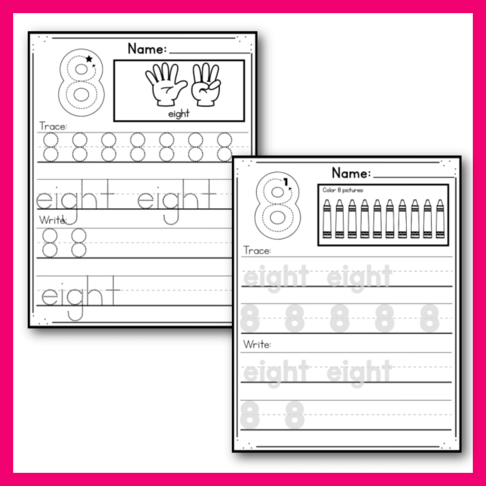 Number Worksheets Number 8 Life Over C 39 s Club