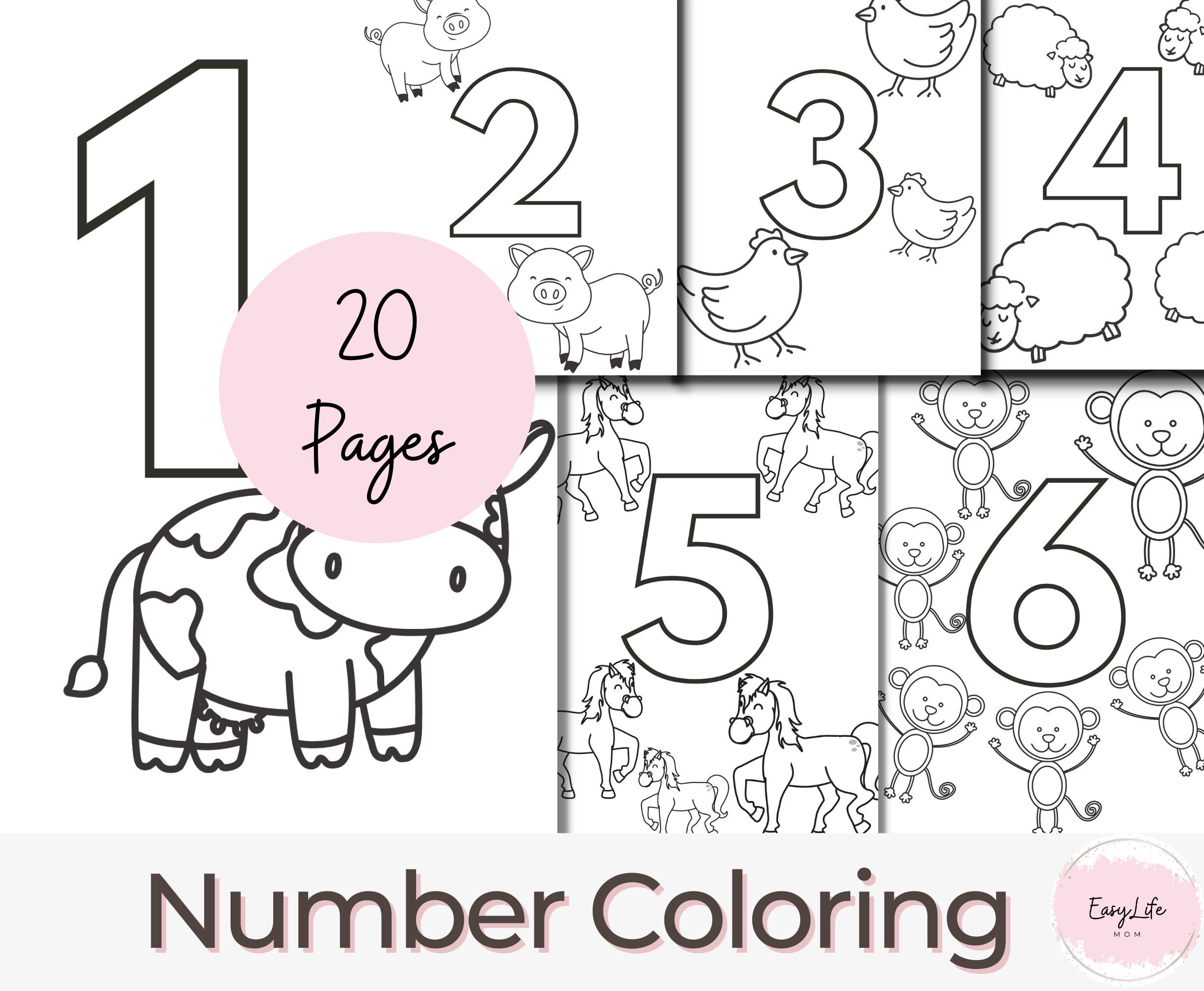 Numbers Coloring Pages Preschoolers 2025 