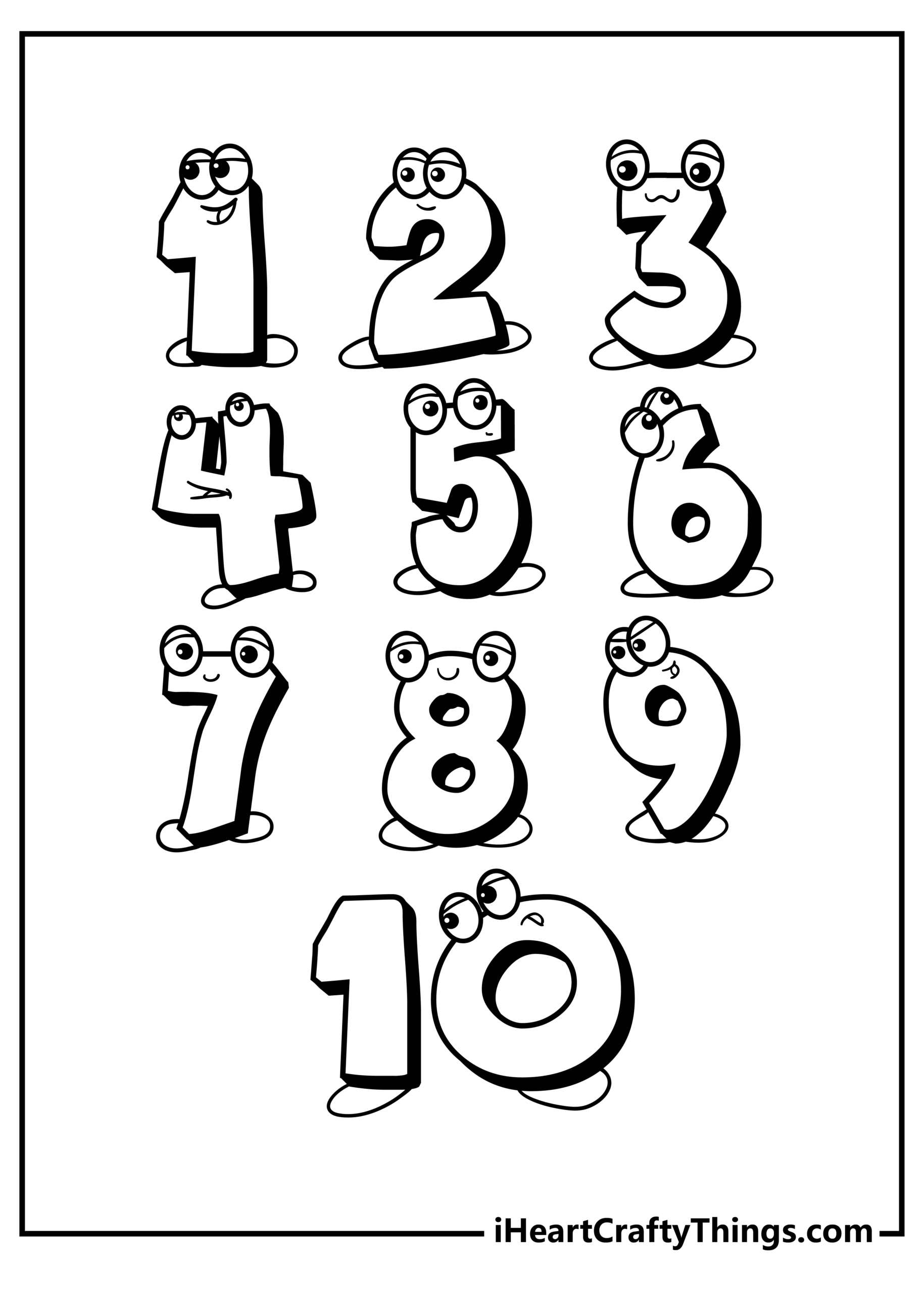 Numbers Coloring Pages Printable