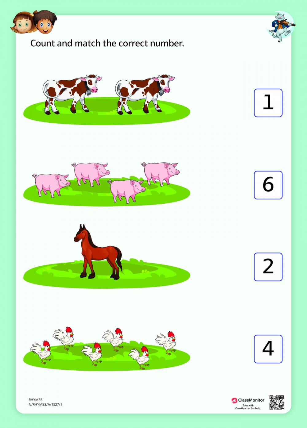 number worksheet for nursery
