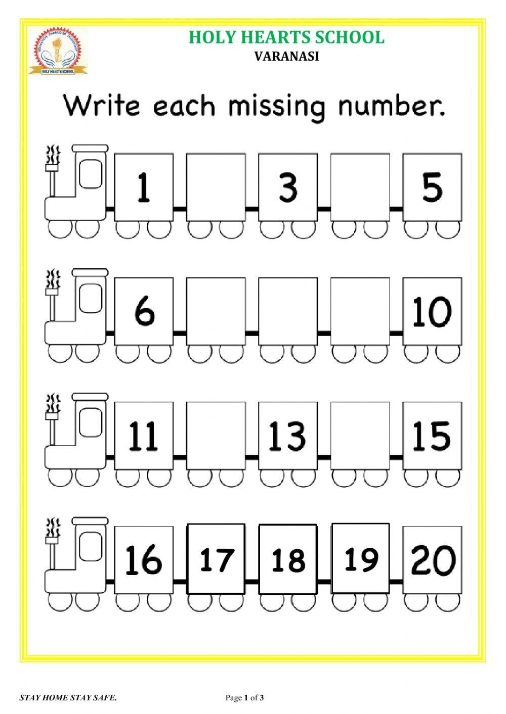 Nursery Number 1 To 16 Worksheet Live Worksheets Worksheets Library