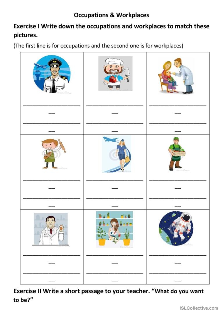 Occupations And Workplaces English ESL Worksheets Pdf Doc Occupations And Workplaces English ESL Worksheets Pdf Doc