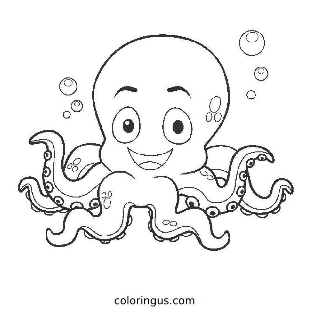 Octopus Coloring Pages Free Printable PDF 